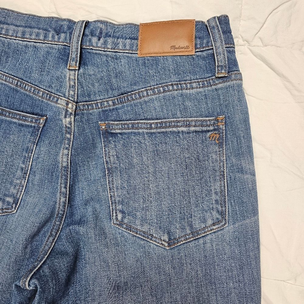 Madewell High Rise Slim Crop Boy Denim Distressed Jeans Women's Size 25 - Picture 4 of 10
